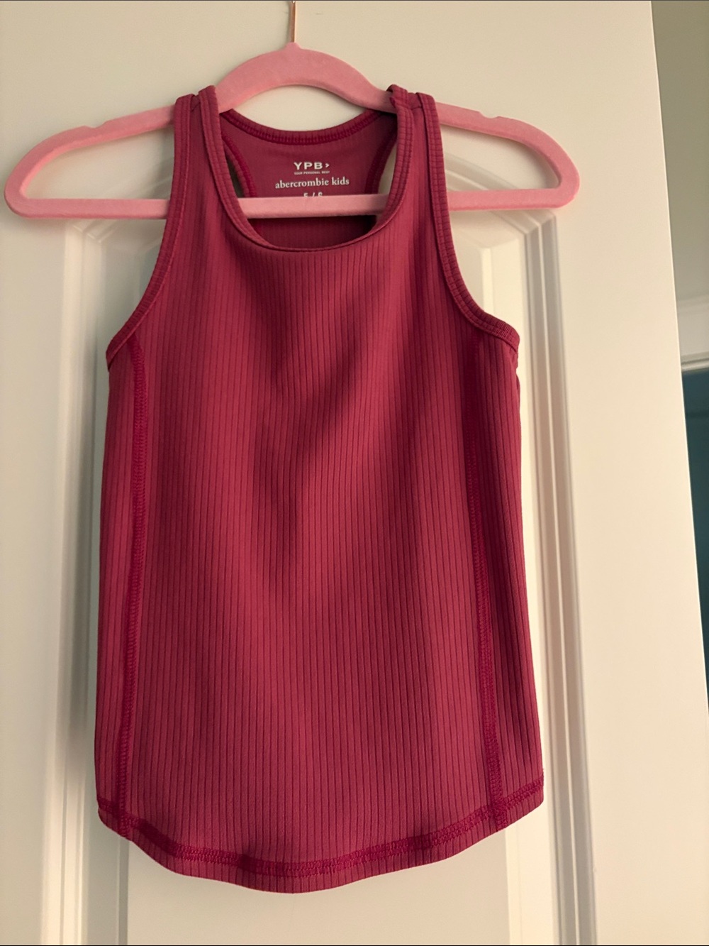 abercrombie kids Ribbed Racerback Tank - Dark Raspberry